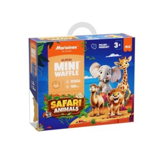 Klocki konstrukcyjne Marioinex Mini Waffle 100el Animals Safari (5903033907108) Marioinex