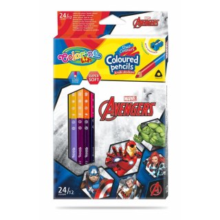 Kredki ołówkowe Patio Avenger Disney Kids Colorino Dwukolorowe 24 kol. (91406PTR) Patio