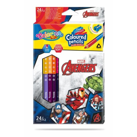 Kredki ołówkowe Patio Avenger Disney Kids Colorino Dwukolorowe 24 kol. (91406PTR) Patio Kredki ołówkowe Patio Avenger Disney Kids Colorino Dwukolorowe 24 kol. (91406PTR) Patio