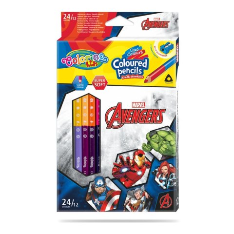 Kredki ołówkowe Patio Avenger Disney Kids Colorino Dwukolorowe 24 kol. (91406PTR) Patio Kredki ołówkowe Patio Avenger Disney Kids Colorino Dwukolorowe 24 kol. (91406PTR) Patio