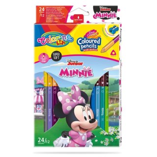 Kredki ołówkowe Patio Disney Minnie dwukolorowe 12 szt 24 kol. (90621PTR) Patio