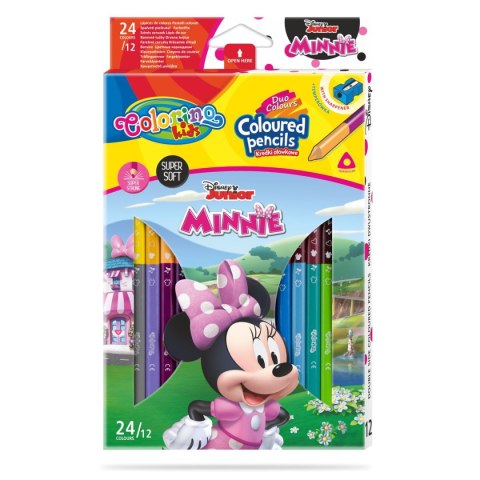 Kredki ołówkowe Patio Disney Minnie dwukolorowe 12 szt 24 kol. (90621PTR) Patio Kredki ołówkowe Patio Disney Minnie dwukolorowe 12 szt 24 kol. (90621PTR) Patio
