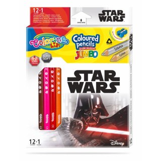 Kredki ołówkowe Patio Disney Star Wars Jumbo 12 kol. (89472PTR) Patio