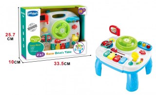 Zabawka edukacyjna Lean Panel Stolik Interaktywny Edukacyjny Kierownica 2w1 Światła Dźwięki (22868) Lean