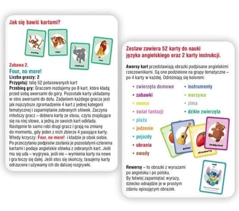 Książeczka edukacyjna Ameet Disney Uczy. Elementarz języka angielskiego. Karty (UEK 9302) Ameet