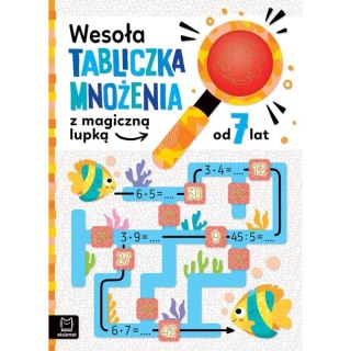 Książka dla dzieci Aksjomat Wesoła tabliczka mnożenia z magiczną lupką, od 7 lat Aksjomat