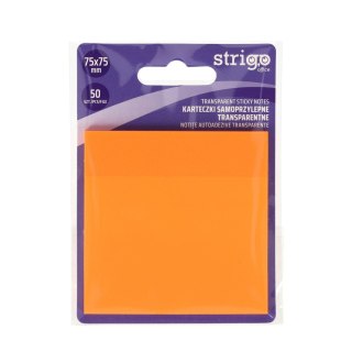 Notes samoprzylepny (karteczki) Strigo NEONOWE pomarańczowy 50k [mm:] 75x75 (SSN031) Strigo