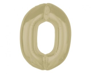 Balon foliowy Godan Smart cyfra 0, matowa latte, 92 cm (CH-S9L0) Godan