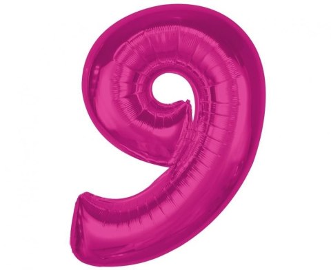Balon foliowy Godan Smart cyfra 9, różowa, 92 cm (CH-S9R9) Godan Balon foliowy Godan Smart cyfra 9, różowa, 92 cm (CH-S9R9) Godan