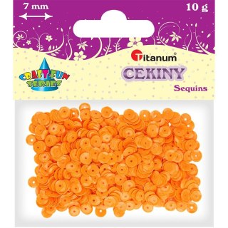 Cekiny Titanum Craft-Fun Series Okrągłe pastelowe pomarańczowe Titanum