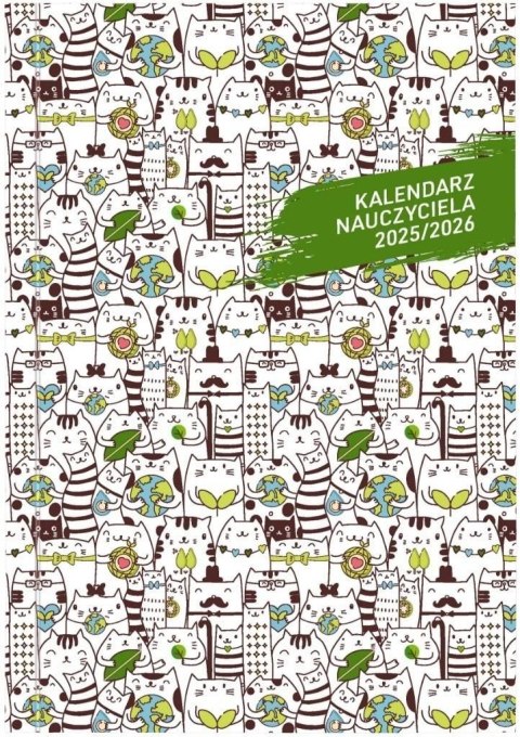 Kalendarz nauczyciela książkowy (terminarz) Wydawnictwo Wokół Nas PCV KOTY bezbarwny B6 (A5TN089B) Wydawnictwo Wokół Nas Kalendarz nauczyciela książkowy (terminarz) Wydawnictwo Wokół Nas PCV KOTY bezbarwny B6 (A5TN089B) Wydawnictwo Wokół Nas