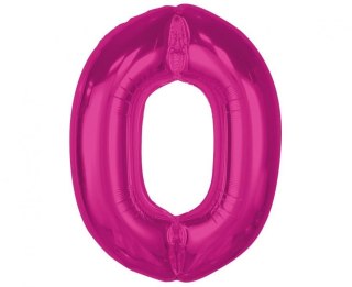 Balon foliowy Godan Smart cyfra 0, różowa, 92 cm (CH-S9R0) Godan