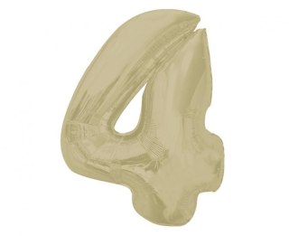 Balon foliowy Godan Smart cyfra 4, matowa latte, 92 cm (CH-S9L4) Godan