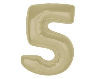 Balon foliowy Godan Smart cyfra 5, matowa latte, 92 cm (CH-S9L5) Godan