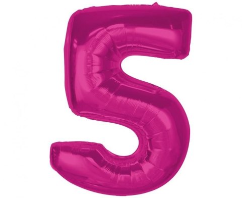Balon foliowy Godan Smart cyfra 5, różowa, 92 cm (CH-S9R5) Godan Balon foliowy Godan Smart cyfra 5, różowa, 92 cm (CH-S9R5) Godan