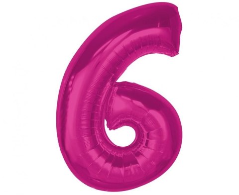 Balon foliowy Godan Smart cyfra 6, różowa, 92 cm (CH-S9R6) Godan Balon foliowy Godan Smart cyfra 6, różowa, 92 cm (CH-S9R6) Godan