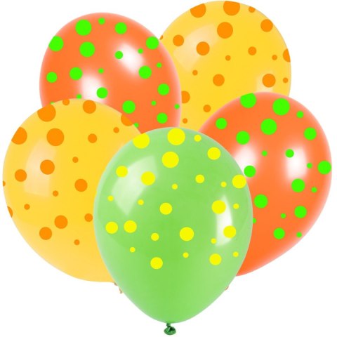 Balon gumowy Arpex neonowe kropki (5 szt.) mix 280mm (KB5303) Arpex Balon gumowy Arpex neonowe kropki (5 szt.) mix 280mm (KB5303) Arpex