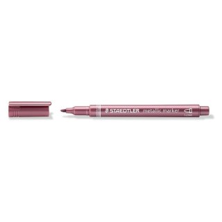 Marker permanentny Staedtler metaliczny czerwone 1,0-2,0mm okrągła końcówka (8323-81) Staedtler