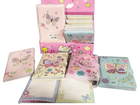 Notes Adar z motylem, z kolorowymi kartkami, z planerem A5 krata [mm:] 190x130 (620292) Adar