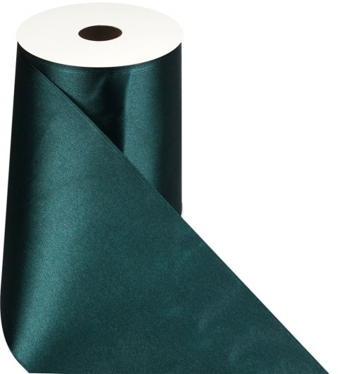 Wstążka Titanum Craft-Fun Series satynowa 100x25 [mm x m] zielony butelkowy (TS100-012B) Titanum