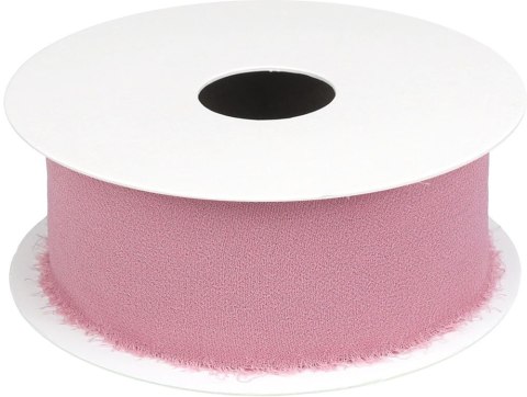 Wstążka Titanum Craft-Fun Series szyfonowa strzępiona 40x10 [mm x m] różowa ciemna (WJ40-10-081BRC) Titanum