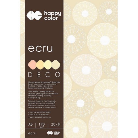 Zeszyt papierów kolorowych Happy Color A5 170g 20k (HA 3717 1520-092) Happy Color Zeszyt papierów kolorowych Happy Color A5 170g 20k (HA 3717 1520-092) Happy Color