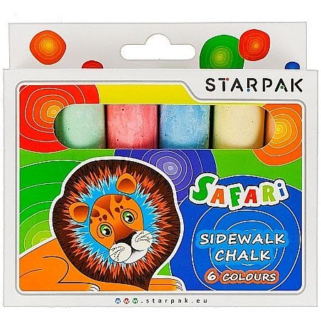 Kreda chodnikowa Starpak Safari mix (222584) 6 sztuk Starpak Kreda chodnikowa Starpak Safari mix (222584) 6 sztuk Starpak