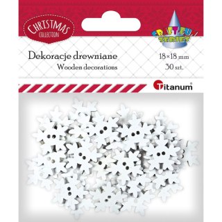Ozdoba drewniana Titanum Craft-Fun Series guziki śnieżynki (MTCR-WDC805) Titanum