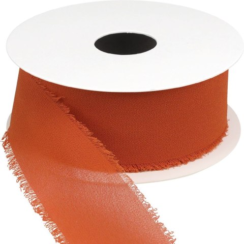 Wstążka Titanum Craft-Fun Series szyfonowa strzępiona 40x10 [mm x m] miedziana (WJ40-10-020) Titanum