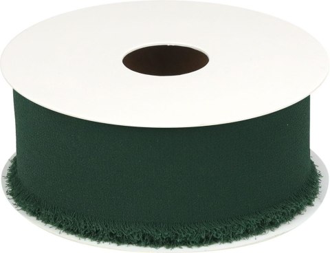 Wstążka Titanum Craft-Fun Series szyfonowa strzępiona 40x10 [mm x m] zielony butelkowy (WJ40-10-012B) Titanum