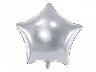 Balon foliowy Partydeco Gwiazdka, 70cm, srebrny 27cal (FB78M-018) Partydeco