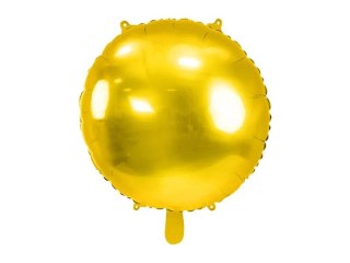 Balon foliowy Partydeco okrągły Pastylka złota 18cal (FB176-019) Partydeco