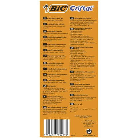 Długopis Bic CRISTAL FINE CZERWONY czerwony 0,7mm (872720) Bic Długopis Bic CRISTAL FINE CZERWONY czerwony 0,7mm (872720) Bic