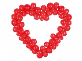 Girlanda Partydeco balonowa ze stelażem Serce, czerwony, 160 cm (GBS3-007J) Partydeco