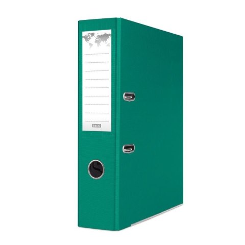 Segregator dźwigniowy Basic z szyną A4 75mm zielony (21024221-02) Basic Segregator dźwigniowy Basic z szyną A4 75mm zielony (21024221-02) Basic