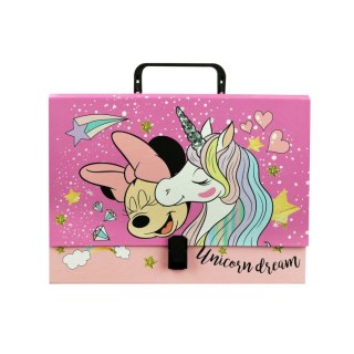 Teczka z szerokim grzbietem na klips Minnie Mouse A4 różowa Beniamin (610285) Beniamin