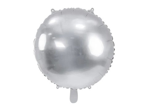 Balon foliowy Partydeco okrągły Pastylka srebrny 18cal (FB176-018) Partydeco Balon foliowy Partydeco okrągły Pastylka srebrny 18cal (FB176-018) Partydeco