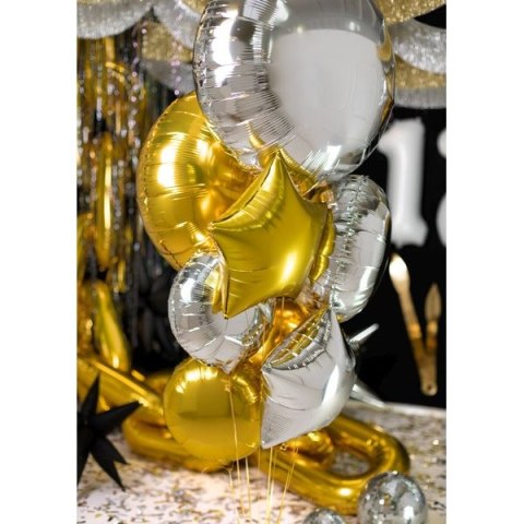 Balon foliowy Partydeco okrągły Pastylka srebrny 18cal (FB176-018) Partydeco Balon foliowy Partydeco okrągły Pastylka srebrny 18cal (FB176-018) Partydeco