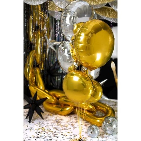 Balon foliowy Partydeco okrągły Pastylka srebrny 18cal (FB176-018) Partydeco Balon foliowy Partydeco okrągły Pastylka srebrny 18cal (FB176-018) Partydeco