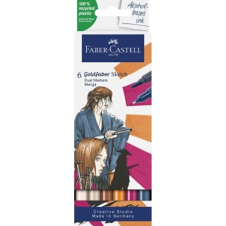 Flamaster Faber Castell Goldfaber sketch dwustronny Manga 6 kol. (164809 FC) Faber Castell