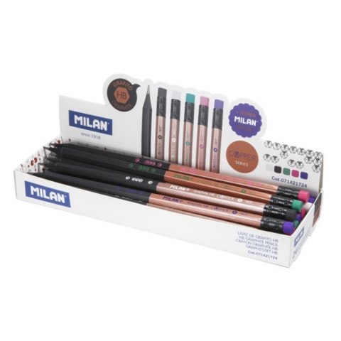 Ołówek Milan Copper z gumką HB (71421724) Milan Ołówek Milan Copper z gumką HB (71421724) Milan
