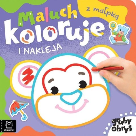 Książeczka edukacyjna Aksjomat Pierwsza kolorowanka z małpką Gruby obrys Aksjomat Książeczka edukacyjna Aksjomat Pierwsza kolorowanka z małpką Gruby obrys Aksjomat
