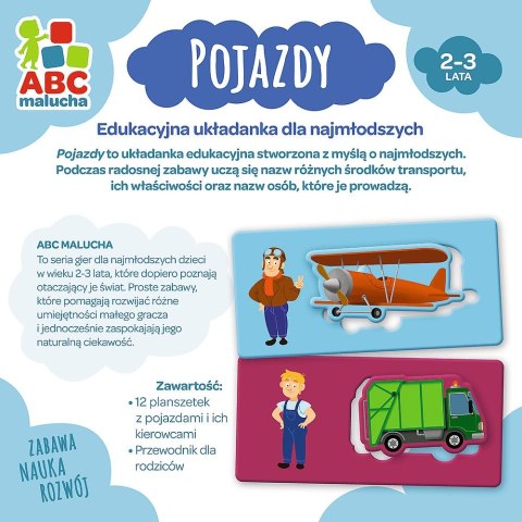 Gra edukacyjna Trefl Pojazdy z Serii ABC Malucha Pojazdy (01942) Trefl Gra edukacyjna Trefl Pojazdy z Serii ABC Malucha Pojazdy (01942) Trefl