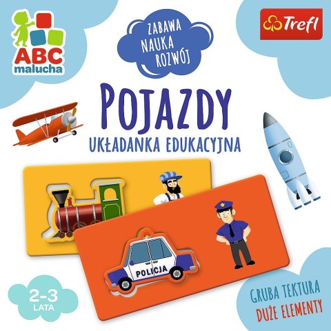 Gra edukacyjna Trefl Pojazdy z Serii ABC Malucha Pojazdy (01942) Trefl Gra edukacyjna Trefl Pojazdy z Serii ABC Malucha Pojazdy (01942) Trefl