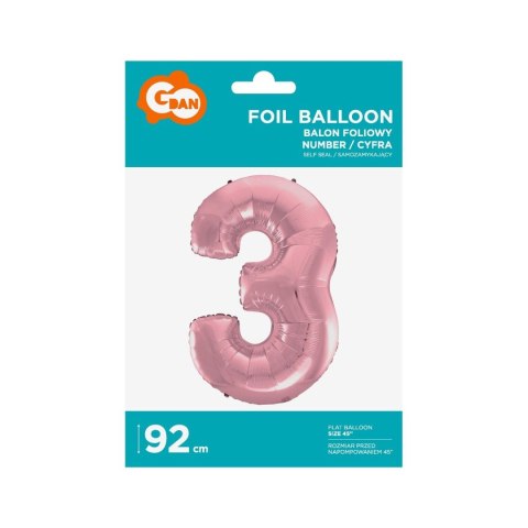 Balon foliowy Godan cyfra 3 45cal (BC-HRO3) Godan