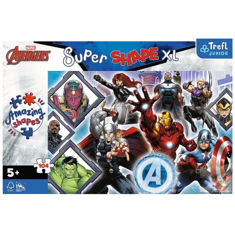 Puzzle Trefl Avengers XL Twoi ulubieni Avengersi 104 el. (50018) Trefl Puzzle Trefl Avengers XL Twoi ulubieni Avengersi 104 el. (50018) Trefl