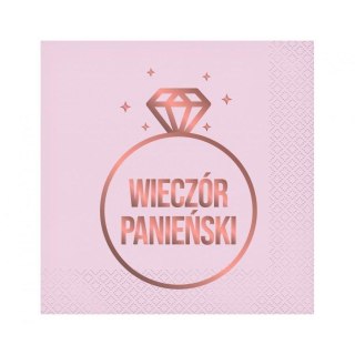 Serwetki Godan Wieczór Panieński 20 szt. różowy papier [mm:] 330x330 (PW-SWPR) Godan