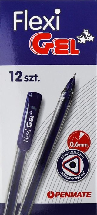 Długopis Penmate FLEXI GEL żelowy niebieski czerwony 0,6mm (TT8500) Penmate