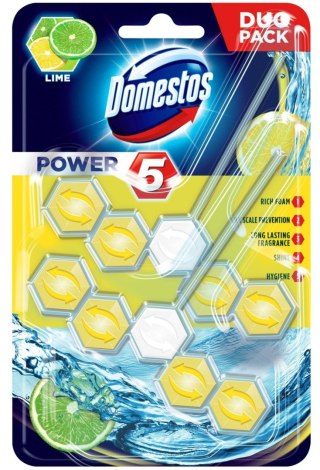 Kostka do wc Domestos Power 5 Lime 2x55g Domestos