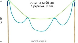 Bańki mydlane Bemag sznurek kijek do baniek 3 oczka Bemag